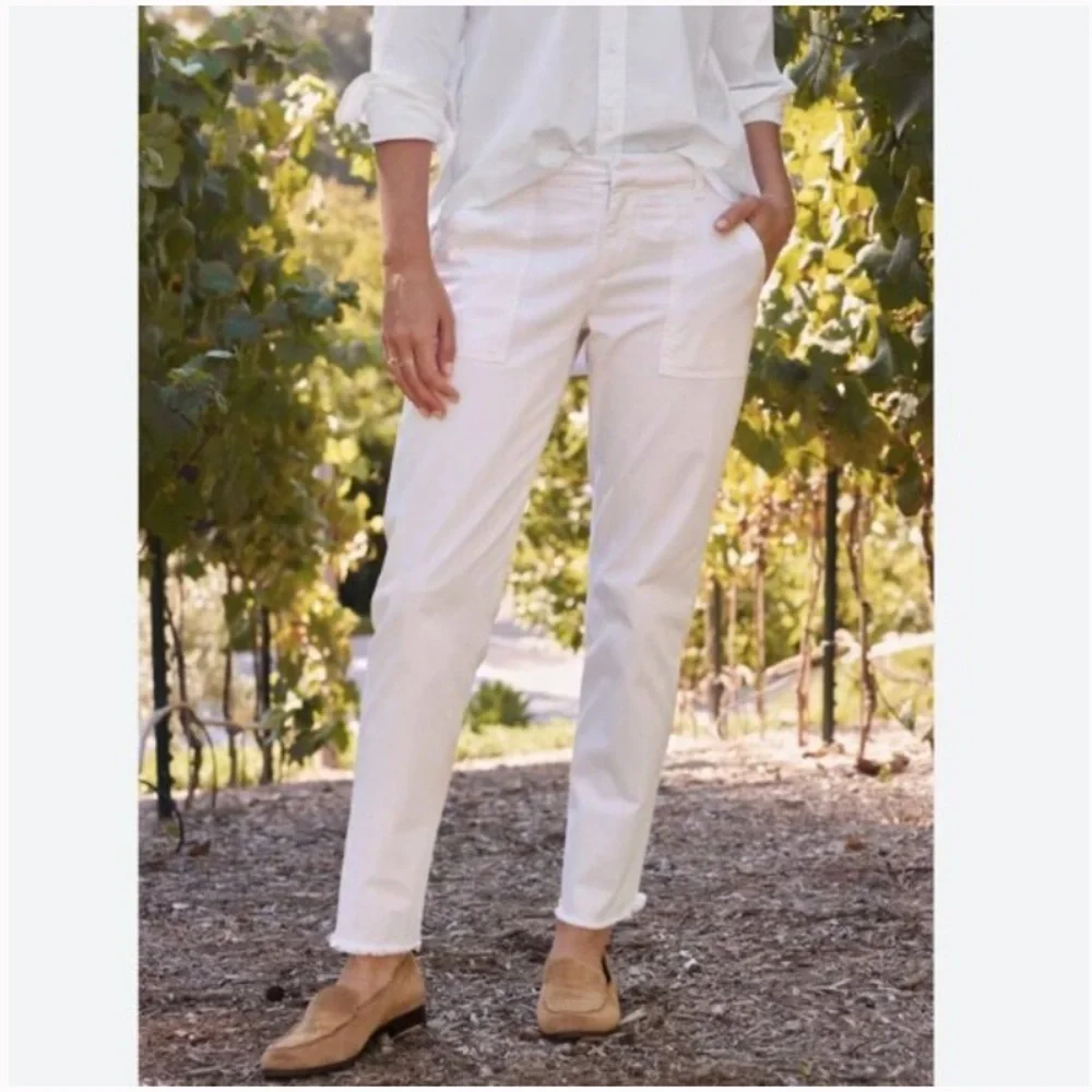 Frank and Eileen Blackstone Utility Pant White Size 6 Cottagecore Coastal Boho - Picture 12 of 13